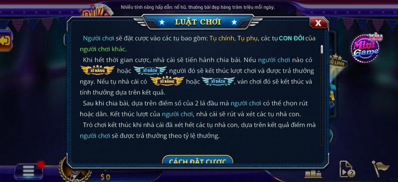 Luật chơi Xì Dách tại Rikvip khá đơn giản không khác biệt so với truyền thống