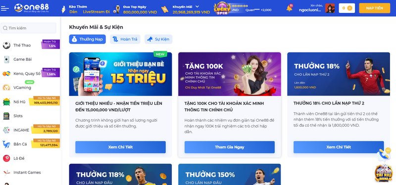 Nhiều sự kiện khuyến mãi hấp dẫn được cập nhật thường xuyên 