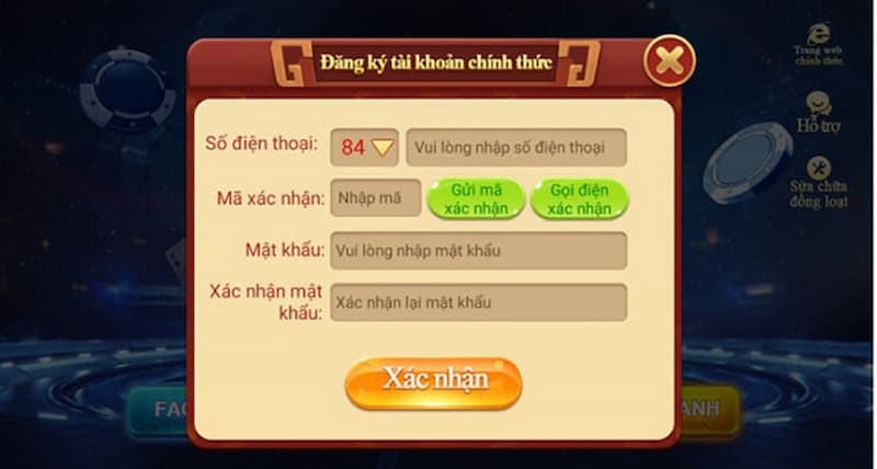 Kích hoạt số điện thoại để bảo mật tốt hơn tại Cf68 