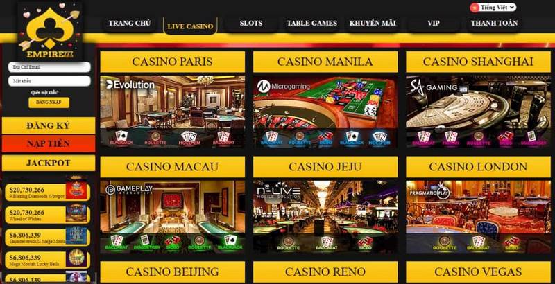 Empire777 là cổng game có quy mô lớn và hoạt động hợp pháp