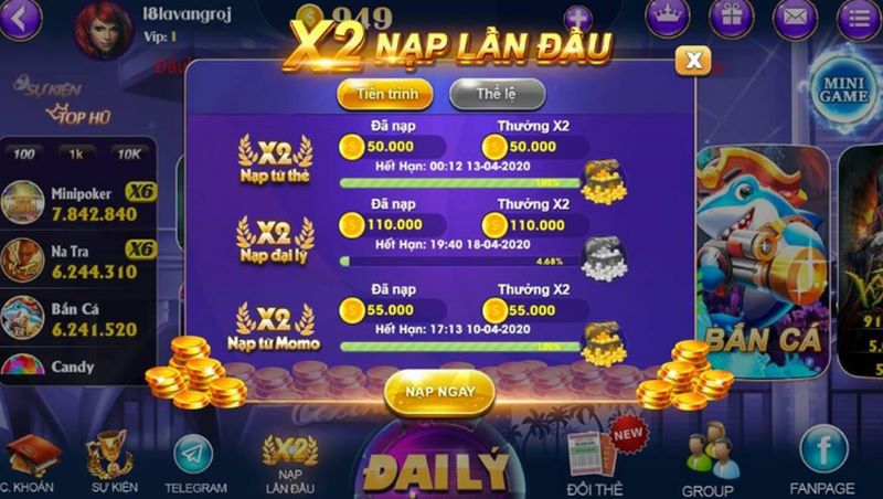 Ưu đãi dành cho thành viên VIP mà cổng game triển khai đa dạng