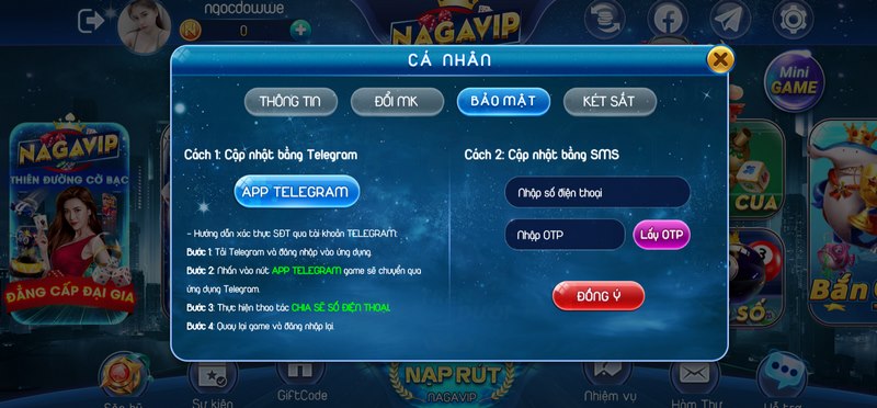 Kích hoạt bảo mật tại Nagavip chỉ với vài bước đơn giản